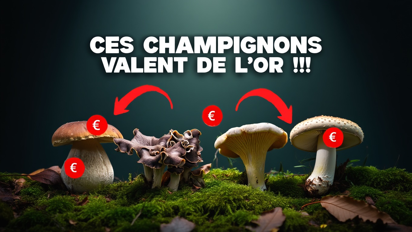 Les 4 champignons chers que l'on trouve gratuitement.