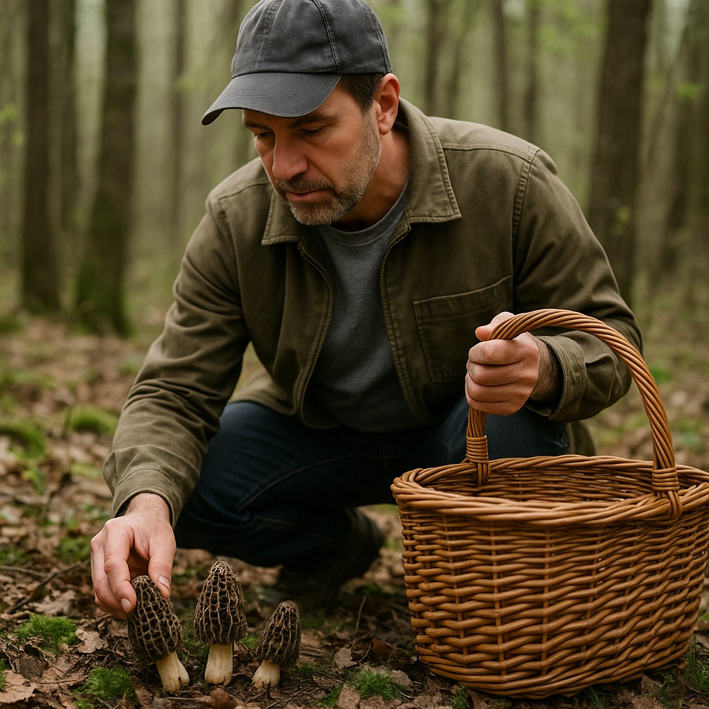 La cueillette des morilles