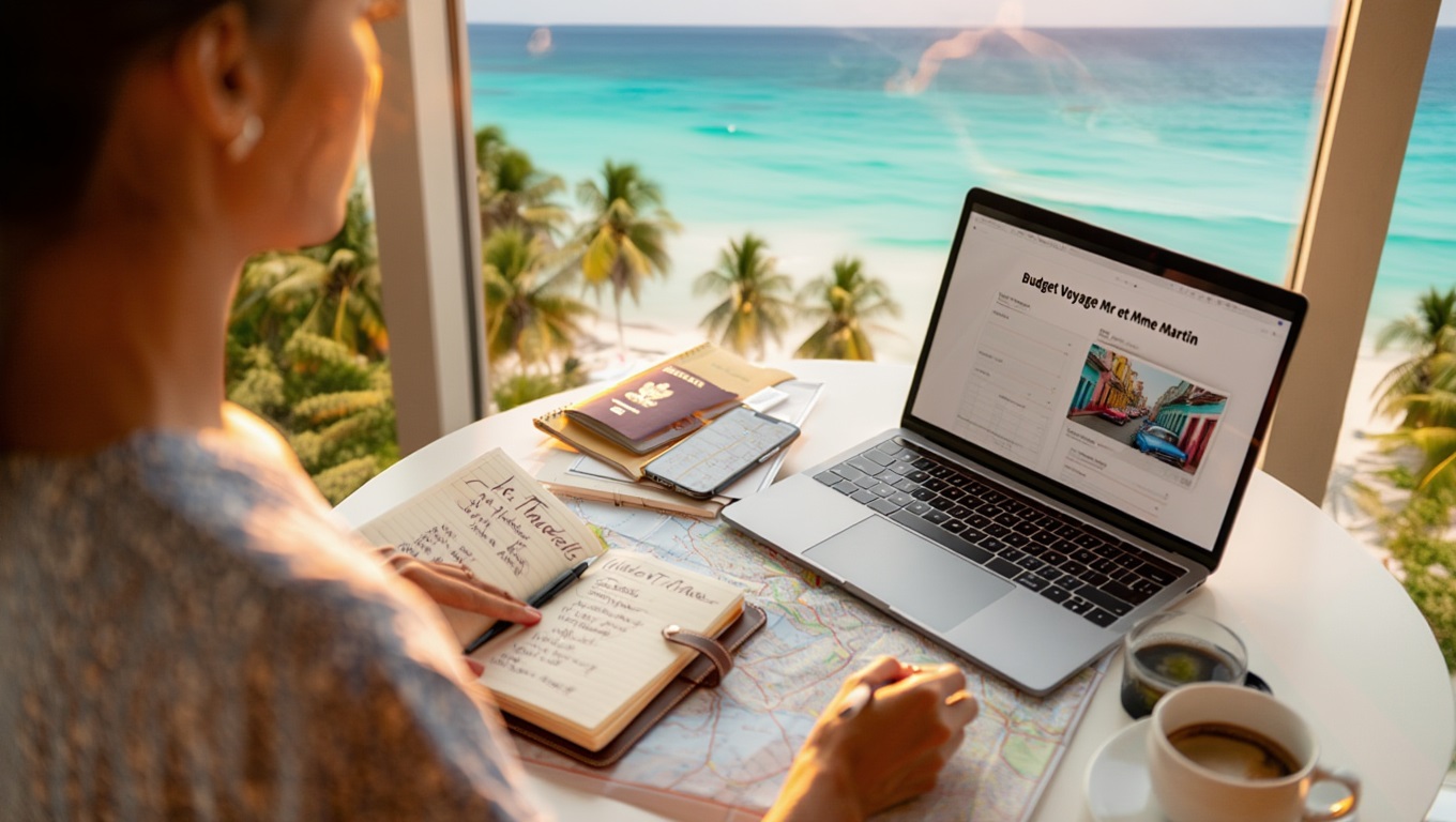 Un travel planner en train de préparer le budget d'un voyage sur-mesure