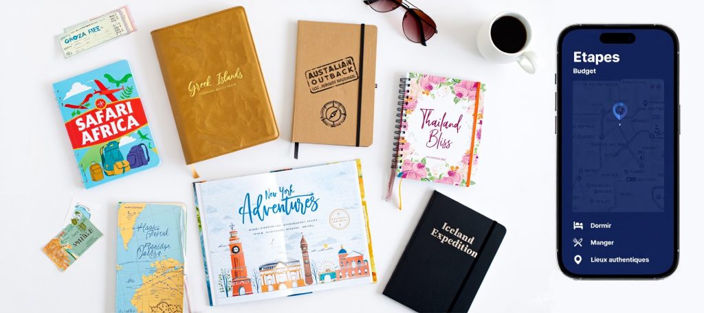 Carnets de voyage format papier. Crnet de voyage format interactif sur téléphone. Source: Orizzonti Italiani