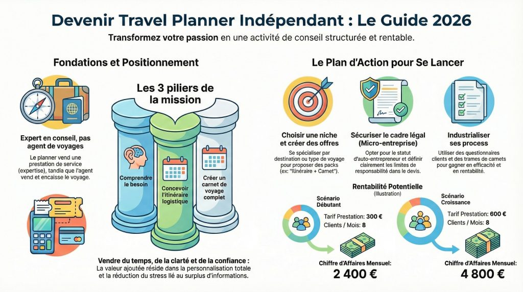Infographie, devenir travel planner
